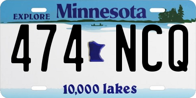 MN license plate 474NCQ