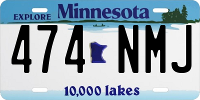 MN license plate 474NMJ