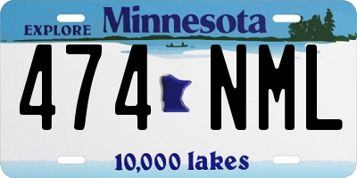 MN license plate 474NML