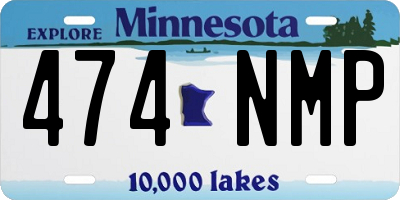 MN license plate 474NMP