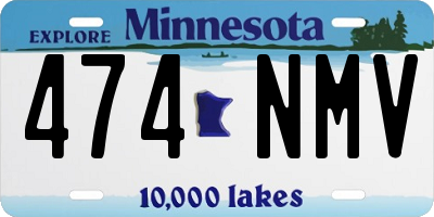 MN license plate 474NMV