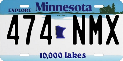 MN license plate 474NMX