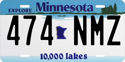 MN license plate 474NMZ