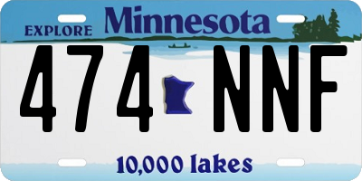 MN license plate 474NNF