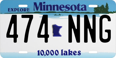 MN license plate 474NNG