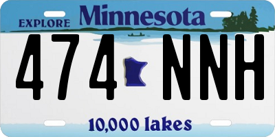 MN license plate 474NNH