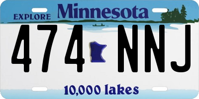 MN license plate 474NNJ