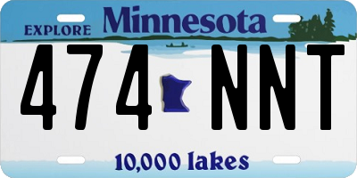 MN license plate 474NNT