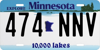 MN license plate 474NNV