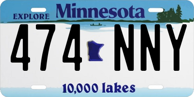 MN license plate 474NNY