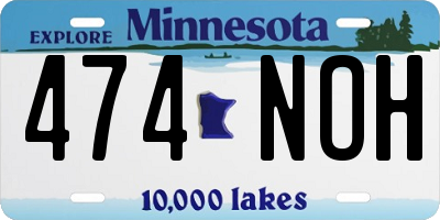 MN license plate 474NOH