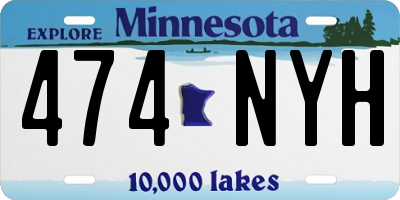 MN license plate 474NYH
