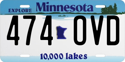 MN license plate 474OVD