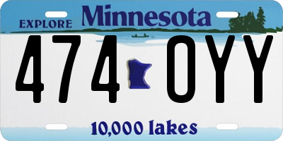 MN license plate 474OYY