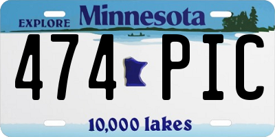 MN license plate 474PIC
