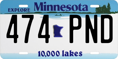 MN license plate 474PND