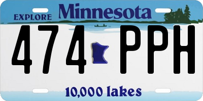 MN license plate 474PPH