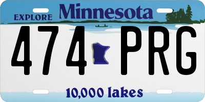 MN license plate 474PRG