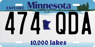 MN license plate 474QDA