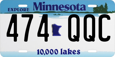MN license plate 474QQC
