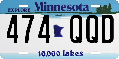 MN license plate 474QQD