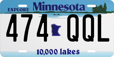 MN license plate 474QQL