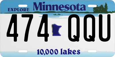 MN license plate 474QQU