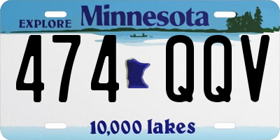 MN license plate 474QQV
