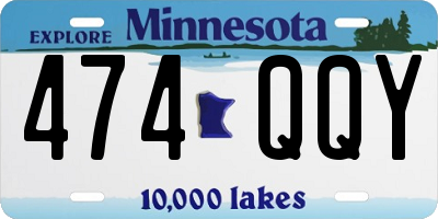 MN license plate 474QQY