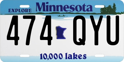 MN license plate 474QYU
