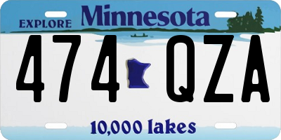MN license plate 474QZA
