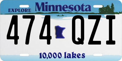 MN license plate 474QZI