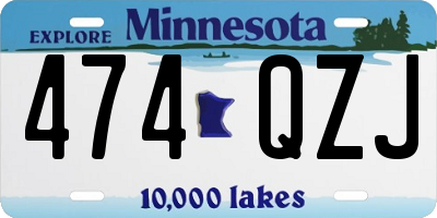MN license plate 474QZJ
