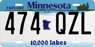 MN license plate 474QZL