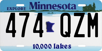 MN license plate 474QZM