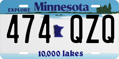 MN license plate 474QZQ