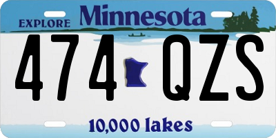 MN license plate 474QZS