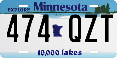 MN license plate 474QZT