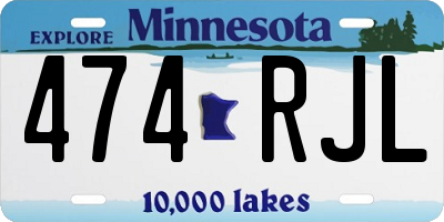 MN license plate 474RJL