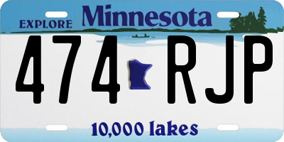 MN license plate 474RJP