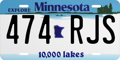 MN license plate 474RJS