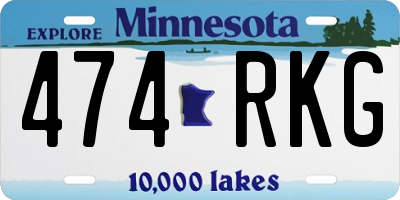 MN license plate 474RKG
