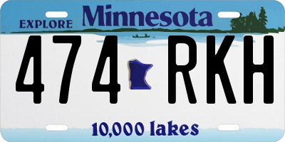 MN license plate 474RKH