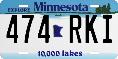 MN license plate 474RKI