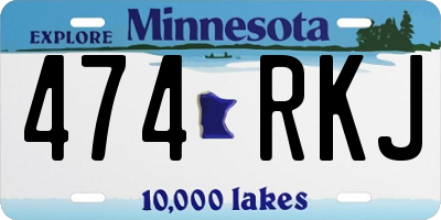 MN license plate 474RKJ