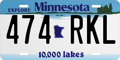 MN license plate 474RKL