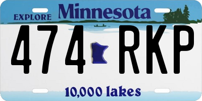 MN license plate 474RKP