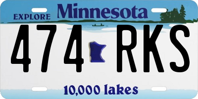 MN license plate 474RKS