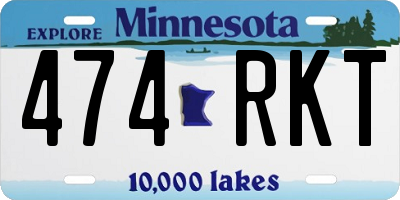 MN license plate 474RKT