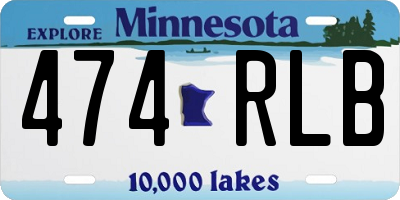 MN license plate 474RLB
